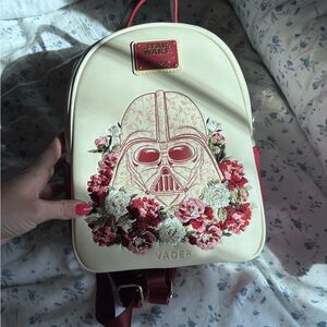 Darth vader Star Wars flower loungefly backpack EUC